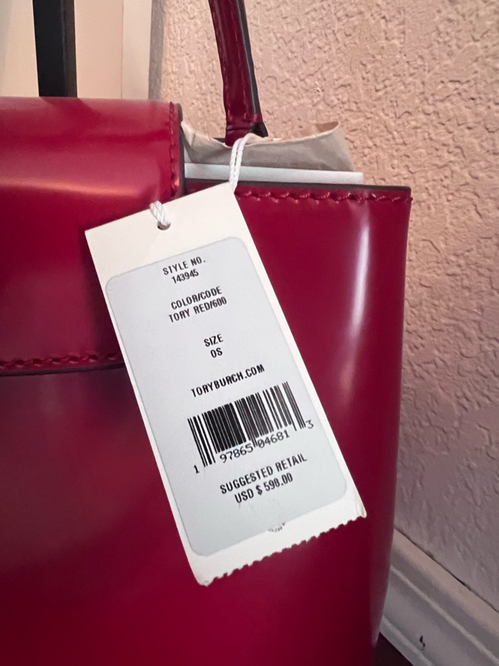 Tory Burch Red Leather Top-Handle Satchel - Picture 3 of 8